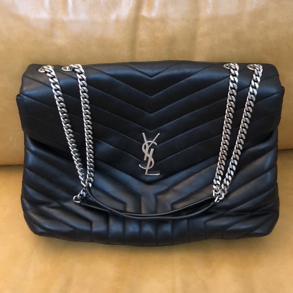 SAINT LAURENT LOULOU LARGE CHAIN BAG IN QUILTED "Y" LEATHER - Picture 5 of 14